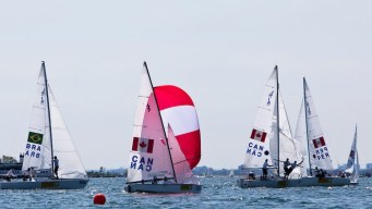 Des bateaux lors d'une compétition.