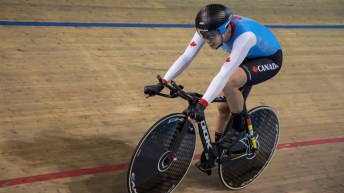 Simmerling en action dans le vélodrome