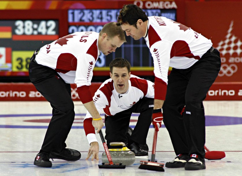 Trois curleurs en action