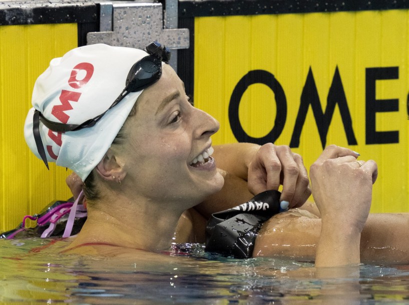 Katerine Savard souriante après une course.