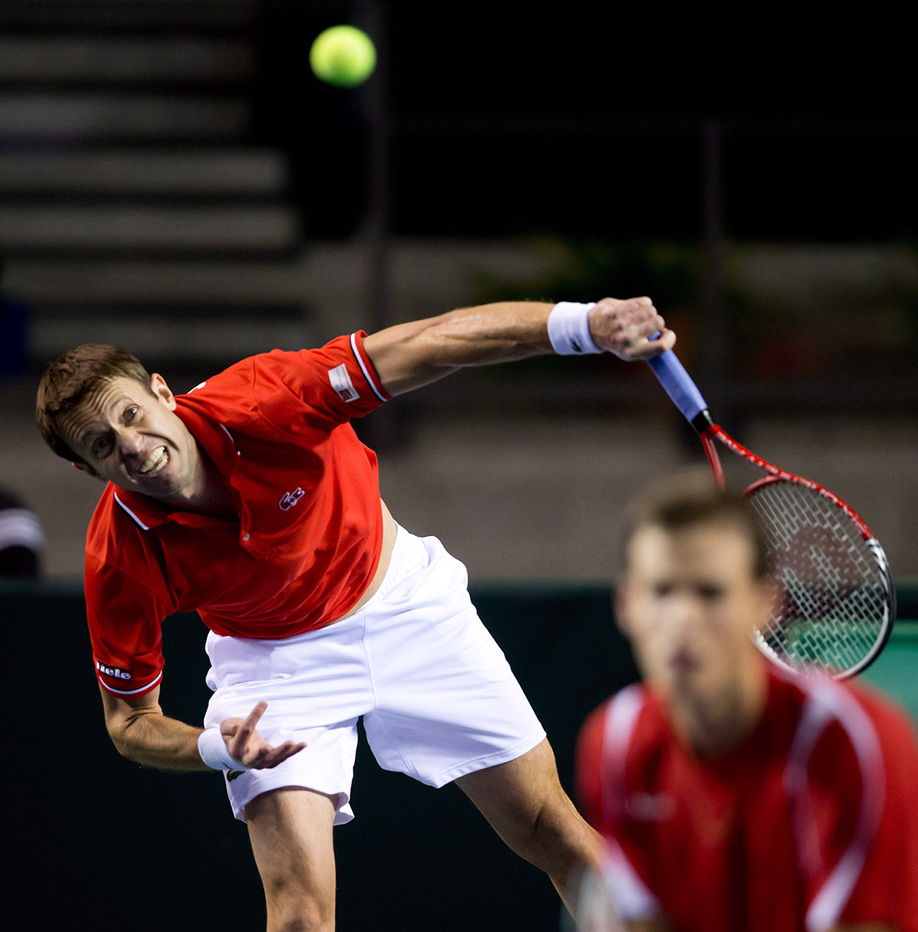 Daniel Nestor et Vasek Pospisil lors de la Coupe Davis 2014