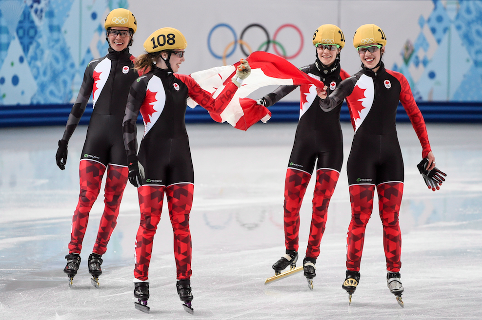 Marie-Ève Drolet, Jessica Hewitt, Valérie Maltais et Marianne St-Gelais. (Photo: PC)