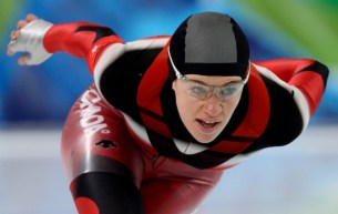 Clara Hughes en action à Vancouver 2010