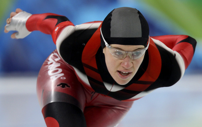 Clara Hughes en action à Vancouver 2010