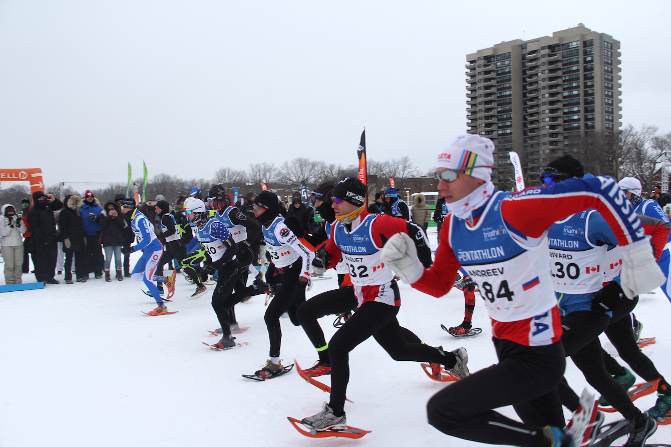 Départ au triathlon d'hiver (Photos: Ginette Babin)