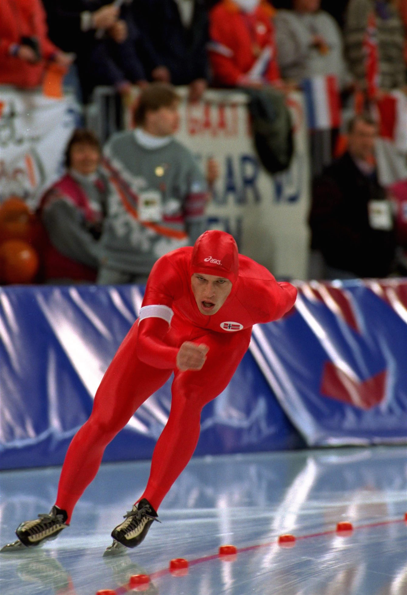 Johann Olav Koss en février 1994. (AP Photo/Thomas Kienzle)