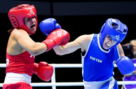 Many Bujold; Marlen Esparza Mandy Bujold (en bleu) aux Jeux panaméricains de Toronto 2015.