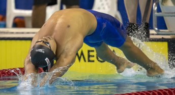 Javier Acevedo s'élance pour une course.
