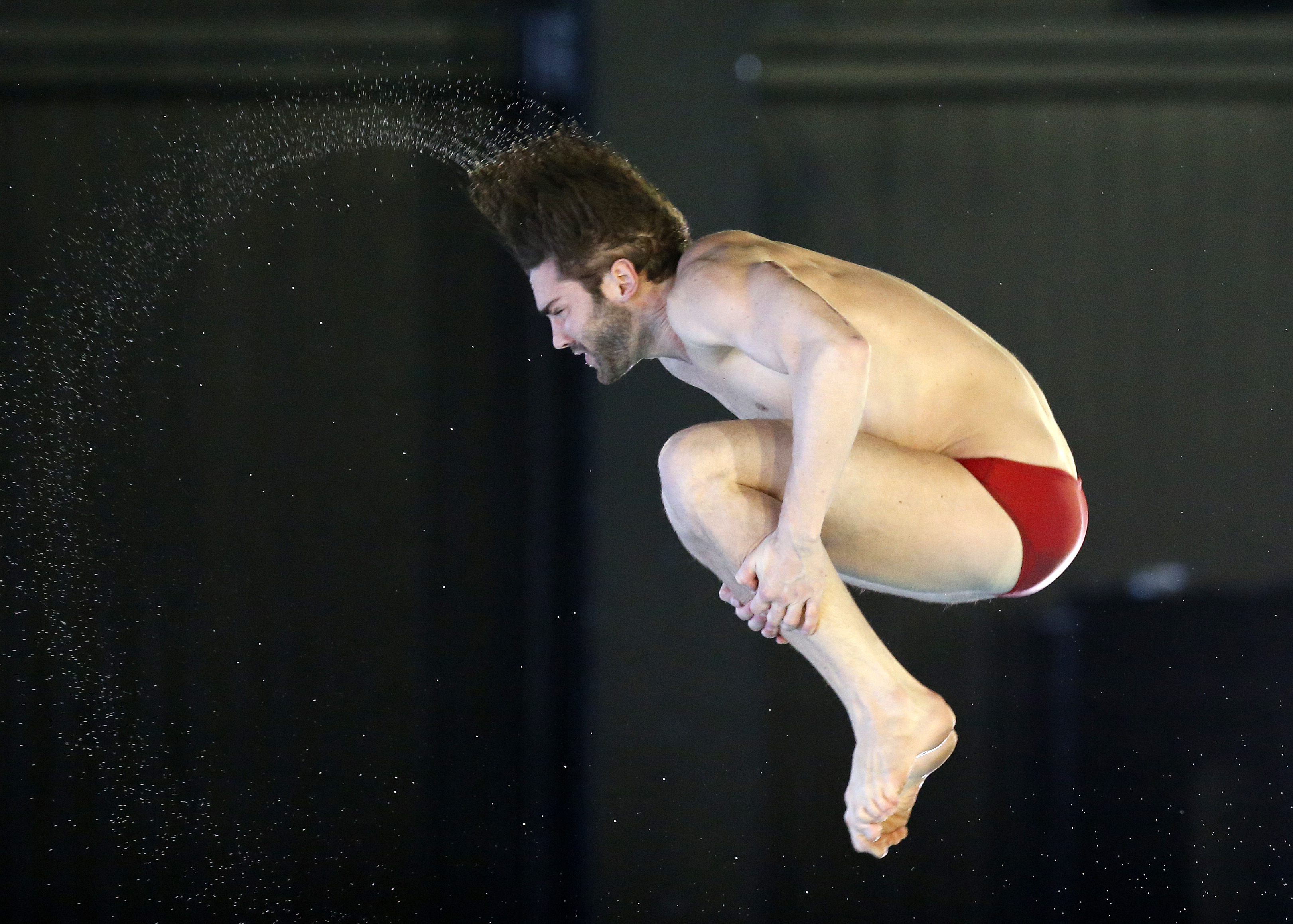Maxim Bouchard lors de la Coupe Canada le 9 avril 2016 (Photo : Greg Kolz)