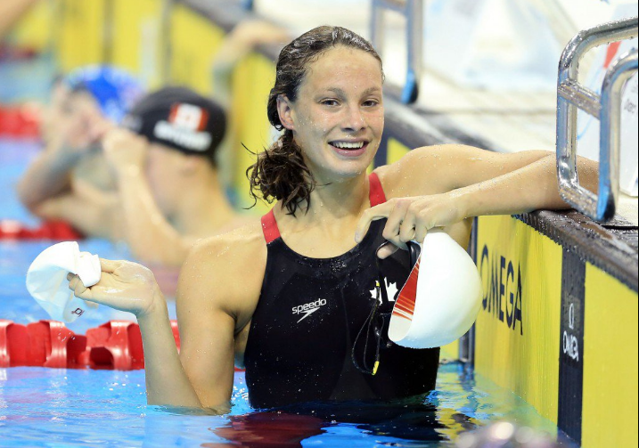 Penny Oleksiak aux essais olympiques de Natation Canada le 8 avril 2016. (Photo : Natation Canada)