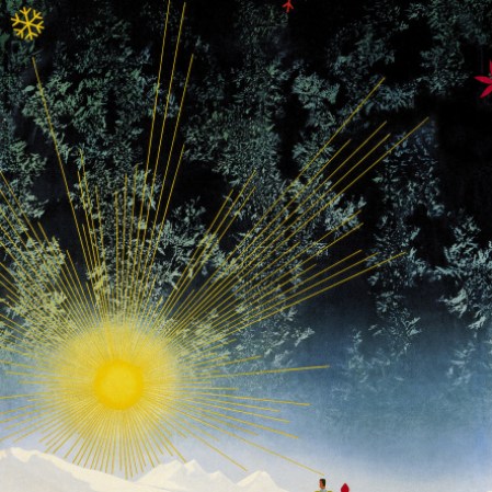 Affiche 1948 - Hiver St. Moritz Suisse Jeux de Saint-Moritz 1948
