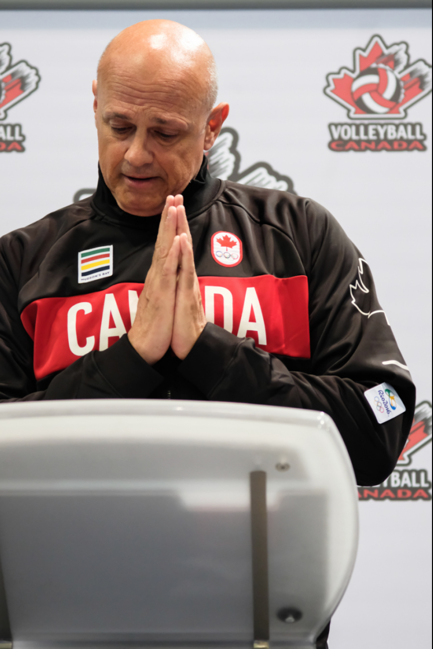 Glenn Hoag durant la présentation de l'équipe national le 22 juillet 2016, à Gatineau. (Thomas Skrlj/COC)