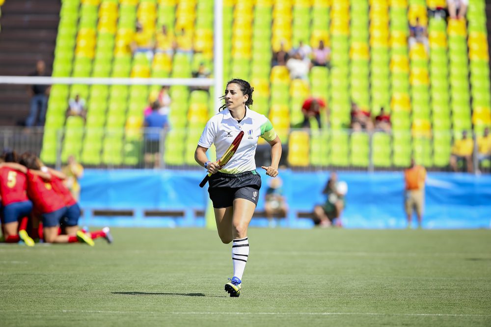 L'équipe féminine de Rugby gagne contre le Japon lors de son premier match olympique le 6 août 2016 à Rio de Janeiro. (Photo: Paige Stewart pour Rugby Canada)