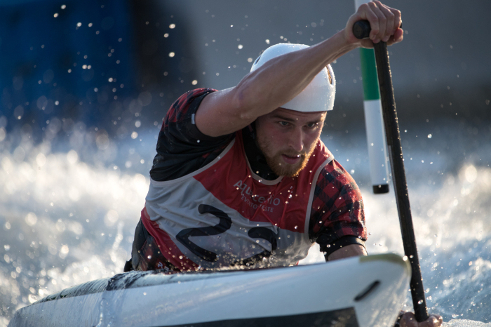 Cam Smedley et Michael Tayler au Stade des eaux vives dans la zone de Deodoro, Jeux olympiques de 2016, à Rio. David Jackson/ COC