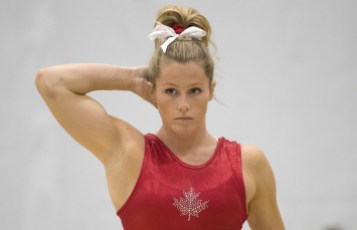 Equipe Canada - gymnastique - Brittany Rogers - Rio 2016 Brittany Rogers en action lors de la session d’entraînement d’Équipe Canada aux Jeux de Rio, 2016. COC Photo par Jason Ransom