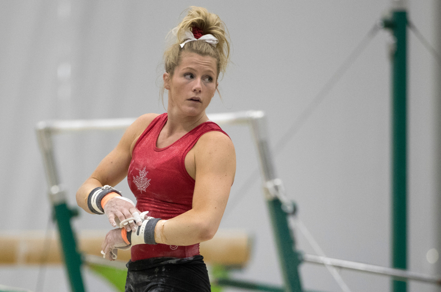 Brittany Rogers lors de la session d’entraînement d’Équipe Canada aux Jeux de Rio, 2016. COC Photo par Jason Ransom
