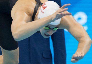 Rio 2016: Penny Oleksiak Penny Oleksiak, Rio 2016. 10 août 2016. Photo du COC/Jason Ransom.