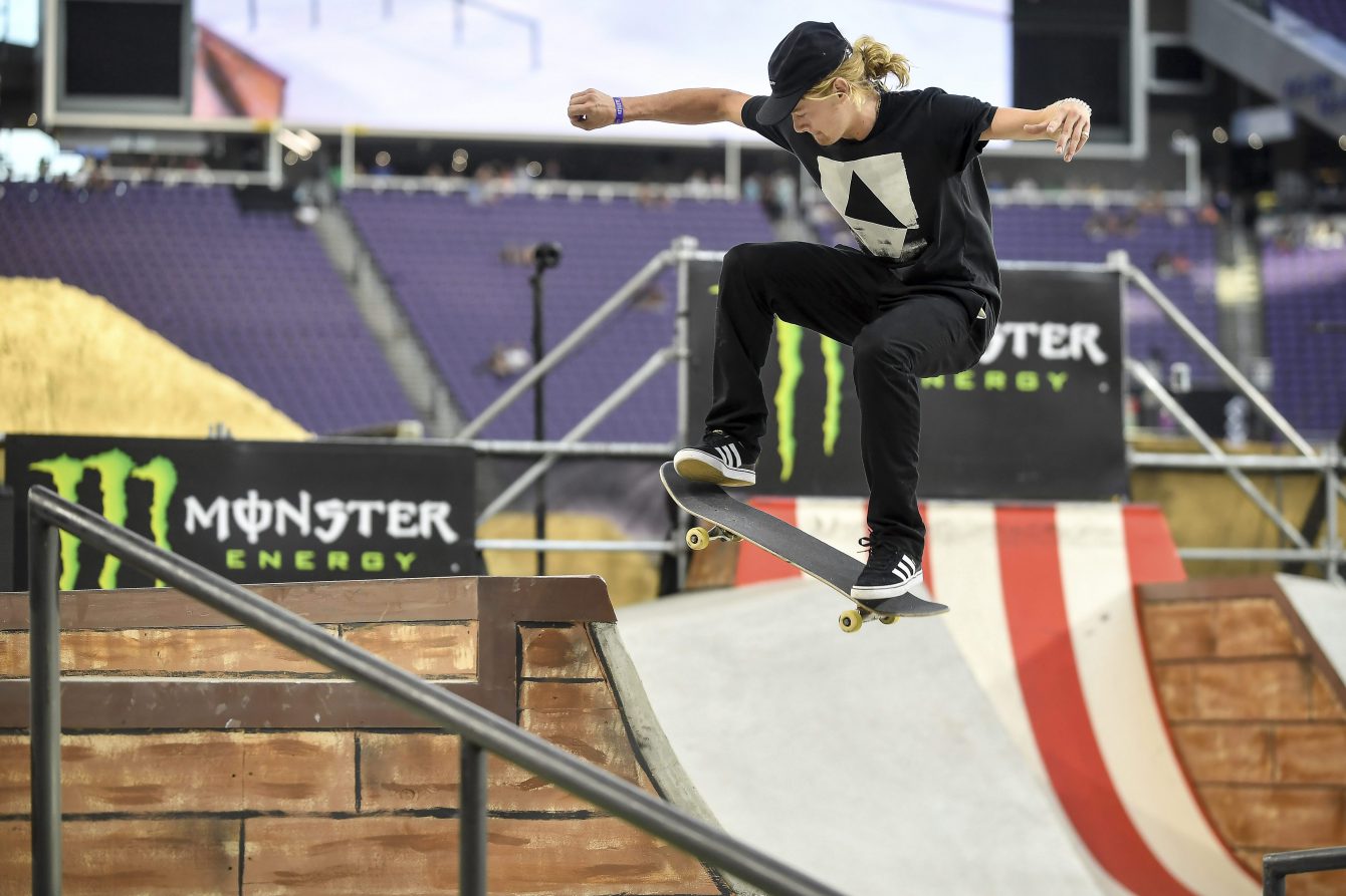 Alex Majerus aux X Games, le 15 juillet 2017, à Minneapolis. (Aaron Lavinsky/Star Tribune via AP)