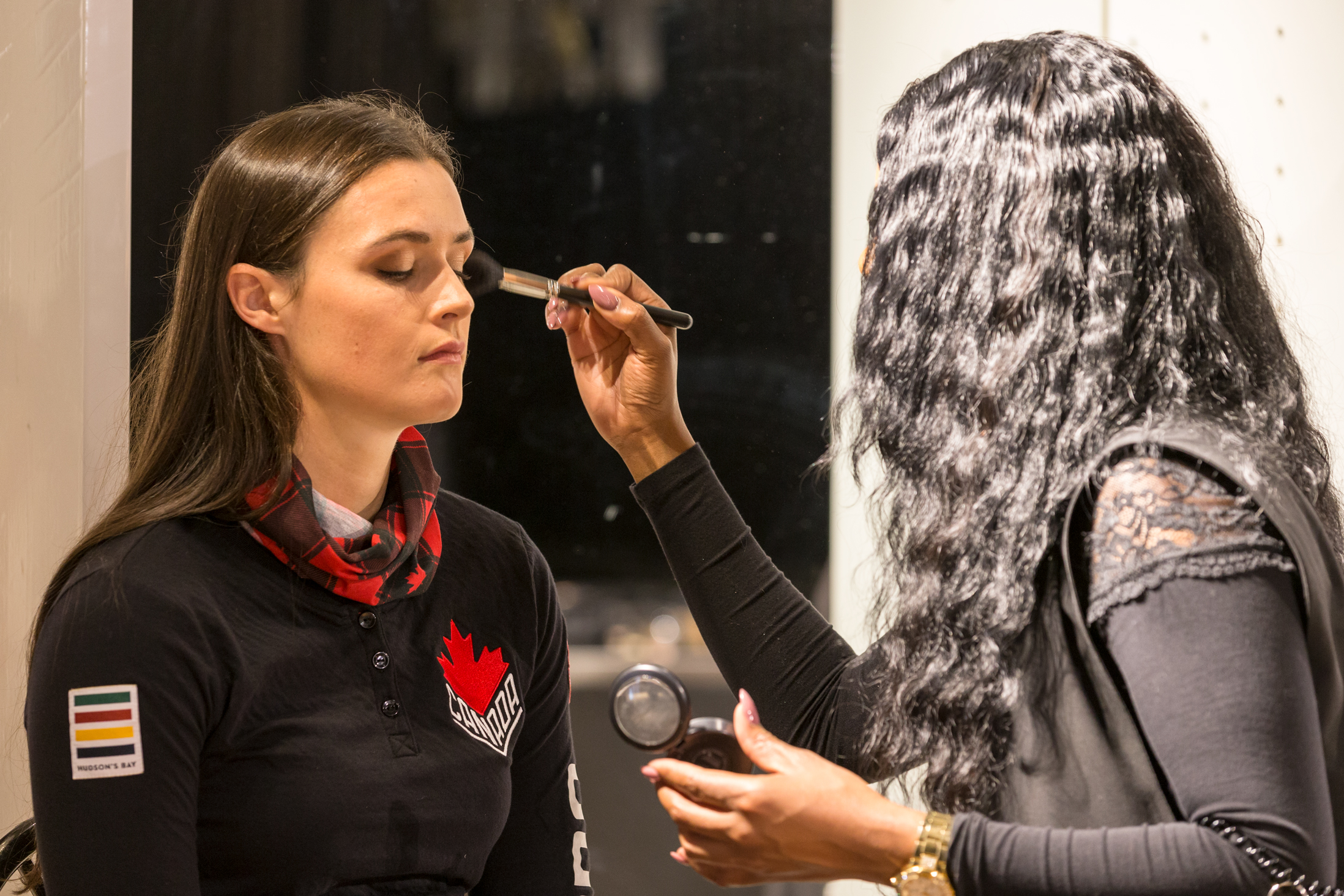 Marielle Thompson lors du dévoilement de la collection d'Équipe Canada pour PyeongChang 2018, à Toronto, le 3 octobre 2017. (Photo : COC)