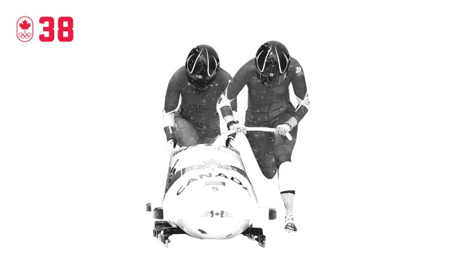 100 COUNTDOWN 38 HOR Helen Upperton a été la première Canadienne à gagner une médaille de Coupe du monde au bobsleigh. Elle a manqué le podium de 0,05 seconde à Turin 2006, mais à Vancouver 2010, sa freineuse Shelley-Ann Brown et elles se sont hissées jusqu’à la médaille d’argent alors qu’elles étaient cinquièmes après la première ronde. SOIS DÉTERMINÉ
