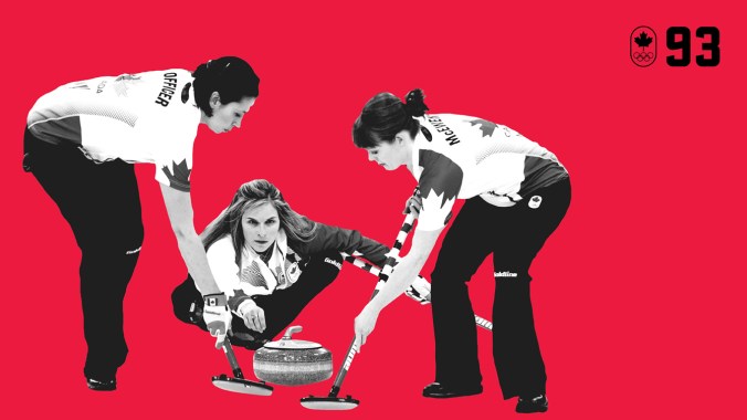 Equipe Canada - Jennifer Jones - curling À Sochi 2014, Kaitlyn Lawes, Jill Officer, Dawn McEwen, Kristen Wall et leur capitaine Jennifer Jones sont devenues la première équipe féminine de curling à terminer le tournoi olympique invaincue avec une fiche parfaite de 11-0. Elles ont ainsi remporté la première médaille d’or olympique en curling féminin pour le Canada depuis 1998. SOIS EXCELLENT