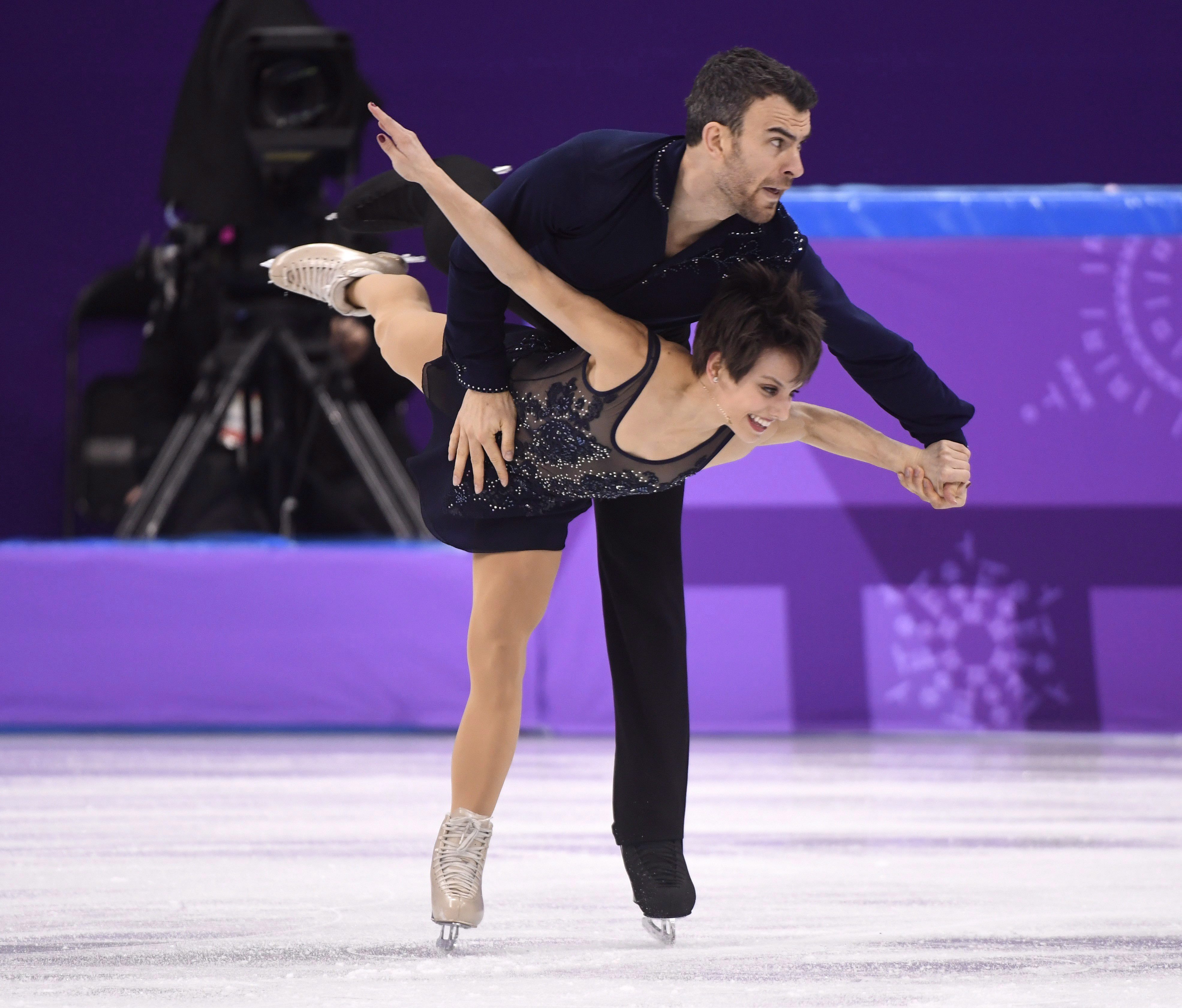 Meagan Duhamel et Eric Radford aux Jeux olympiques de PyeongChang.