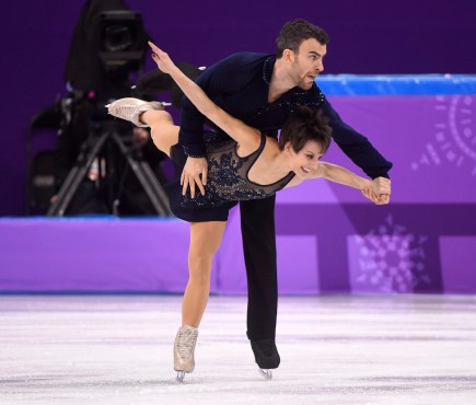 Meagan Duhamel et Eric Radford aux Jeux olympiques de PyeongChang.