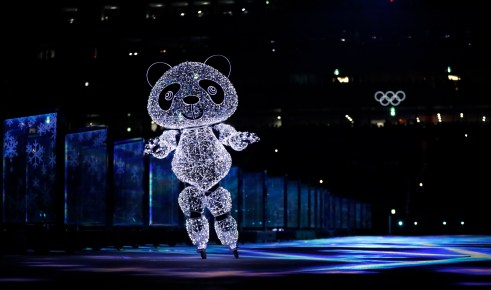Pyeongchang Olympics Closing Ceremony La mascotte des Jeux de PyeongChang a aussi participé au spectacle de clôture. (AP Photo/Kirsty Wigglesworth)
