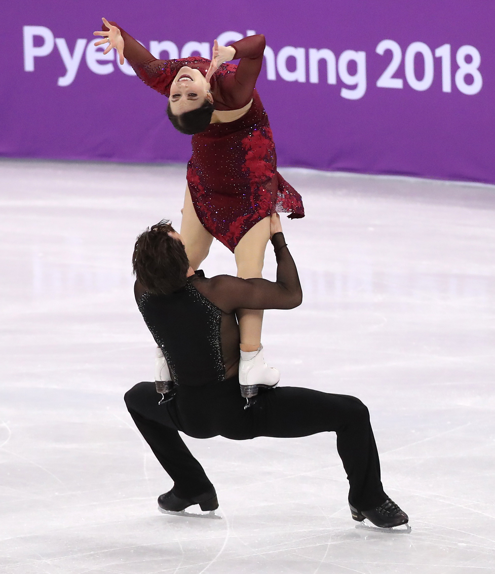 Tessa Virtue et Scott Moir preferment leur routine de danse sur glace le 12 février 2018 aux Jeux olympiques de PyeongChang. (Photo: David Jackson/COC)