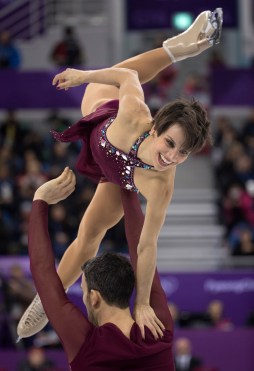 Meagan Duhamel et Eric Radford aux Jeux olympiques de PyeongChang.