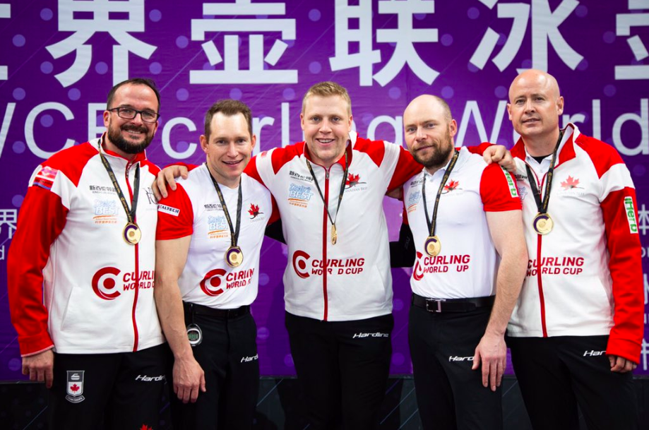 L'équipe masculine de curling. Photo : Céline Stucki
