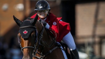 Erynn Ballard sur son cheval.