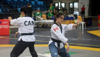 Valerie Ho et Jinsu Ha lors d'une compétition.