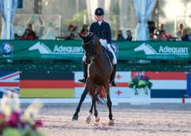 Une athlète de sports équestres sur son cheval