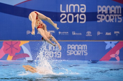 CJM_20190731_116 Équipe Canada lors de l'épreuve en équipe aux Jeux panaméricains de Lima, au Pérou, le 31 juillet 2019. Photo : Christopher Morris/COC