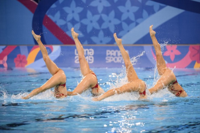 CJM_20190731_127 Équipe Canada lors de l'épreuve en équipe aux Jeux panaméricains de Lima, au Pérou, le 31 juillet 2019. Photo : Christopher Morris/COC