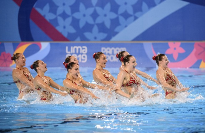 CJM_20190731_128 Équipe Canada lors de l'épreuve en équipe aux Jeux panaméricains de Lima, au Pérou, le 31 juillet 2019. Photo : Christopher Morris/COC