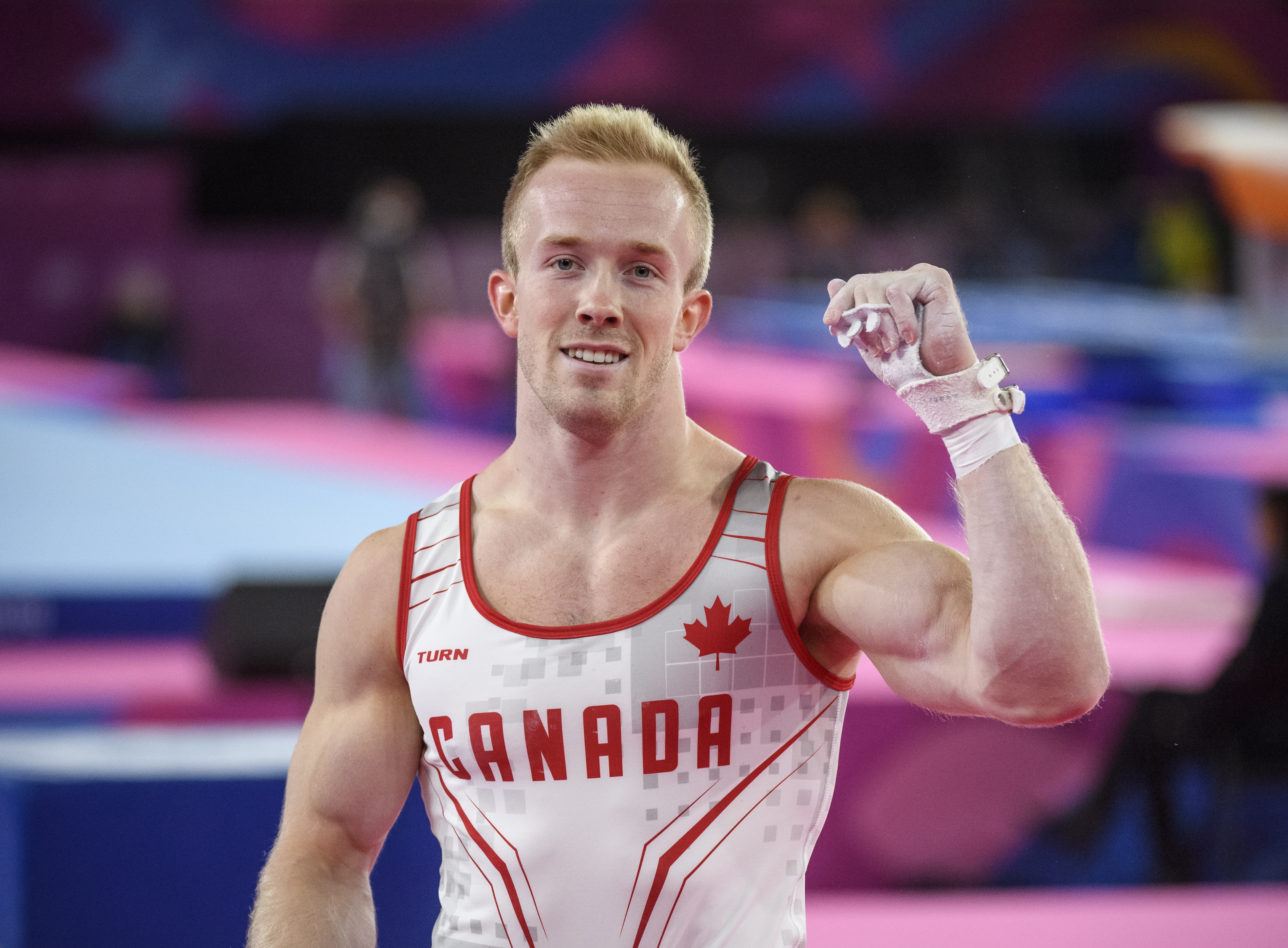 Corey Paterson lors de la finale par équipes aux Jeux panaméricains de Lima 2019, au Pérou, le 28 juillet 2019. Photo Christopher Morris/COC