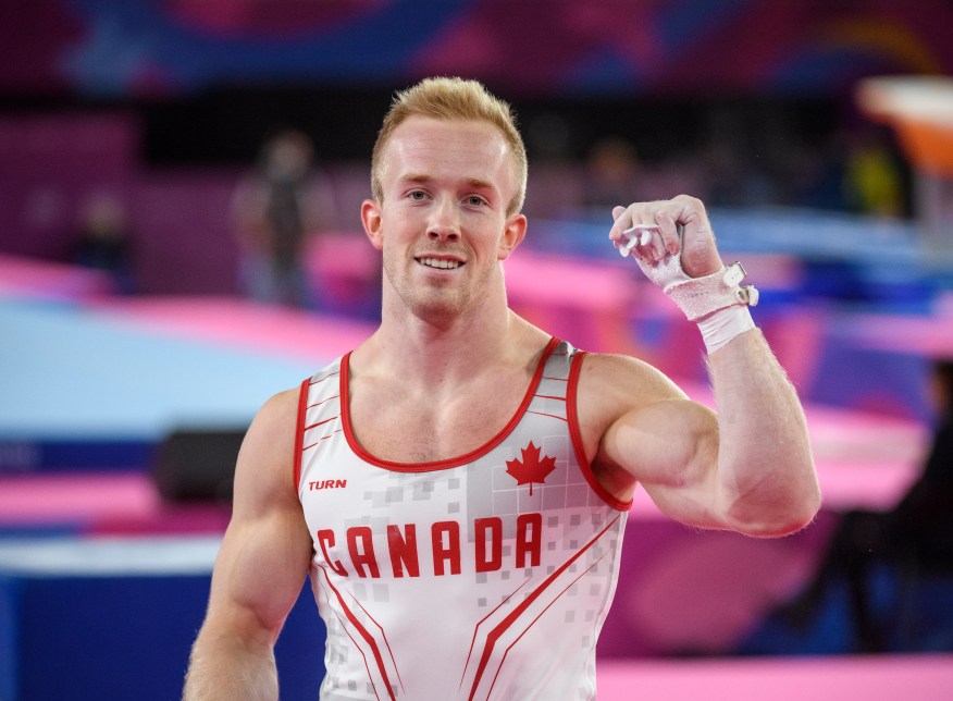 corey-paterson-equipe-canada-gymnastique Corey Paterson lors de la finale par équipes aux Jeux panaméricains de Lima 2019, au Pérou, le 28 juillet 2019. Photo Christopher Morris/COC