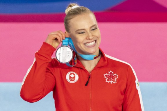 DAJ_20190731_63 Ellie Black remporte l'argent à la poutre aux Jeux panaméricains de Lima, au Pérou, le 31 juillet 2019. Photo : David Jackson/COC