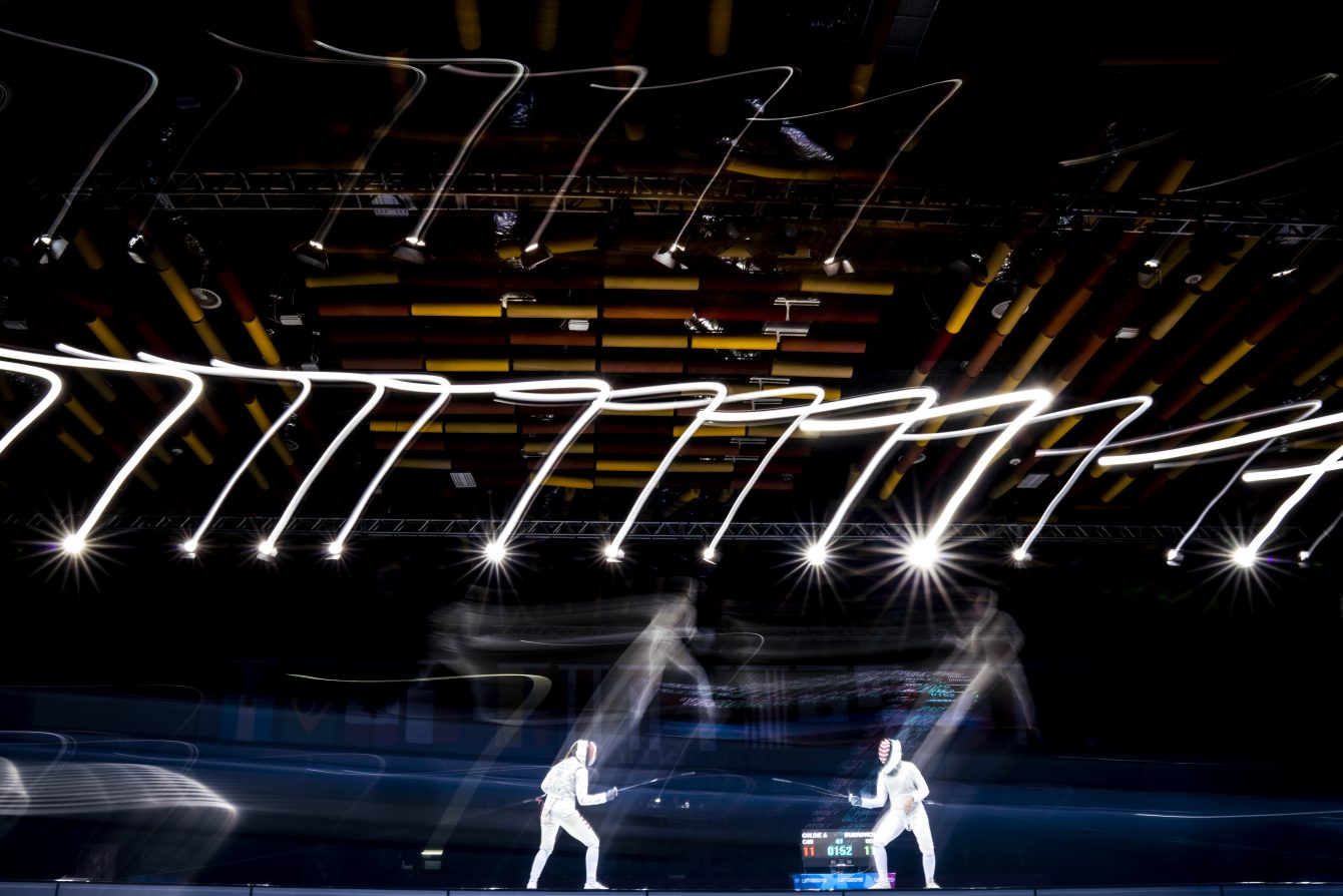 Alanna Goldie lors de la finale pour l'or contre les États-Unis au fleuret par équipes aux Jeux panaméricains de Lima, au Pérou, le 8 août 2019. Photo : David Jackson/COC
