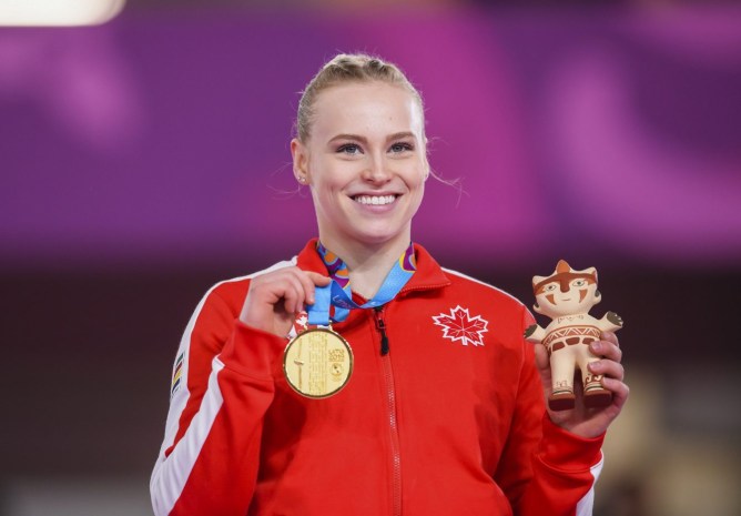 equipe canada - ellie black - gymnastique - Lima 2019-2 Ellie Black au saut à cheval des Jeux panaméricains de Lima 2019. Photo : Vincent Ethier/COC