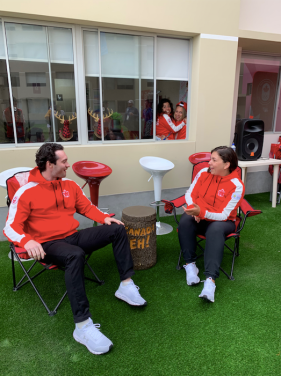 village-athletes-lima L'espace « feu de camp » d'Équipe Canada