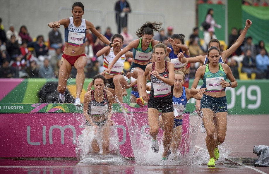 CJM_20190810_61 Geneviève Lalonde participe à la finale du 3000 m steeple aux Jeux panaméricains de Lima, au Pérou, le 10 août 2019. Photo : Christopher Morris/COC