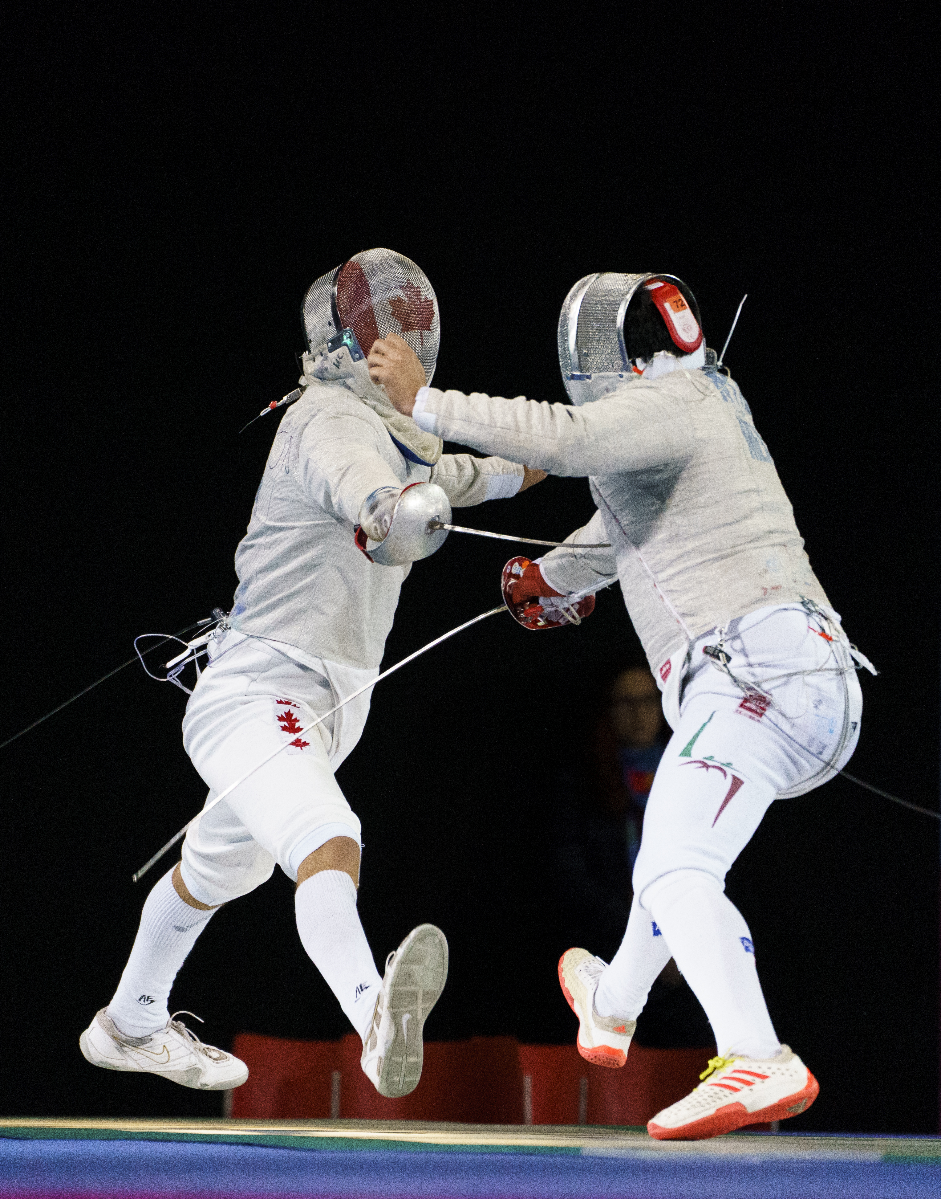 Shaul Gordon pendant l'épreuve du sabre à Lima 2019