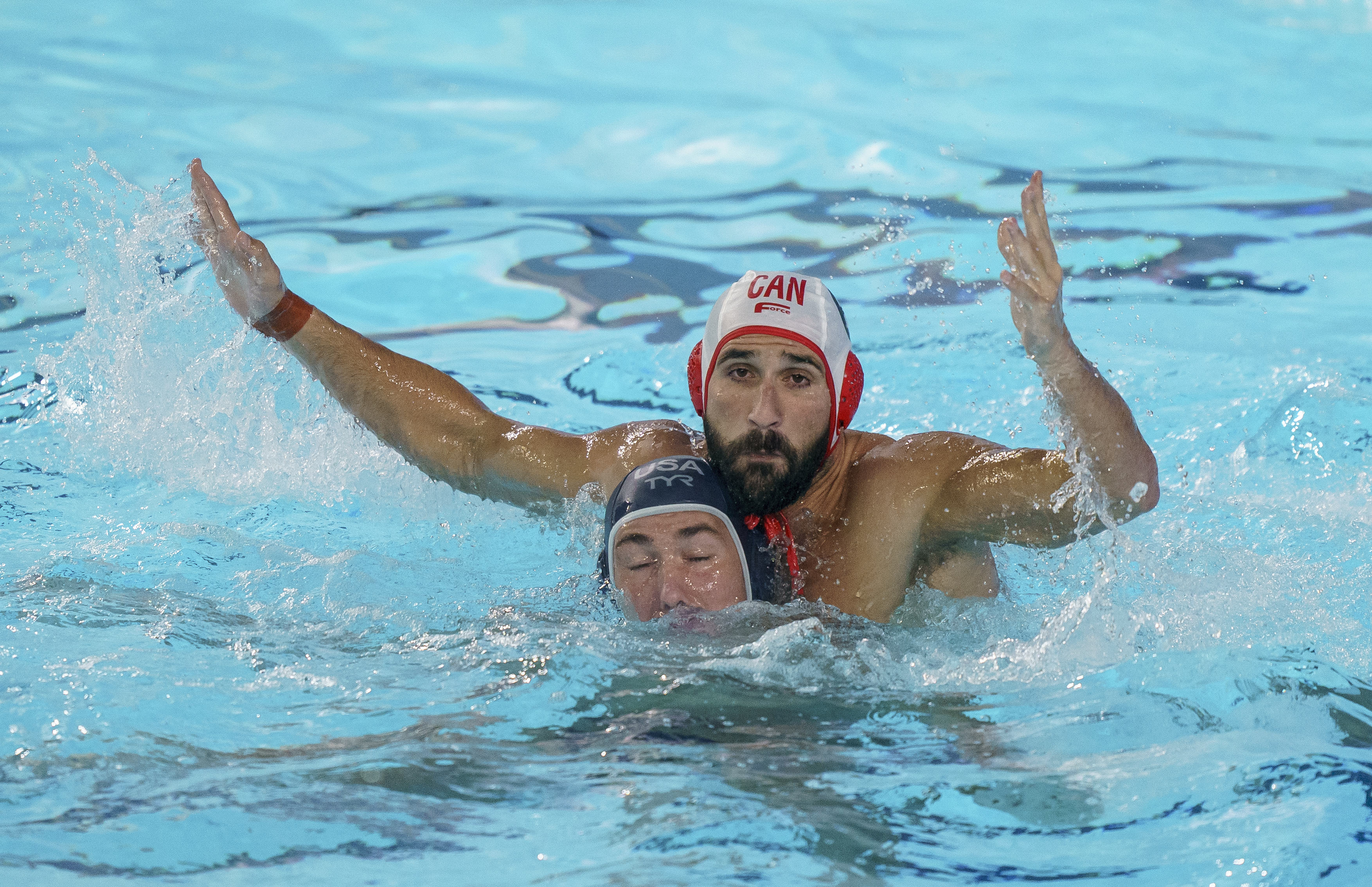 Des joueurs de water-polo à Lima 2019