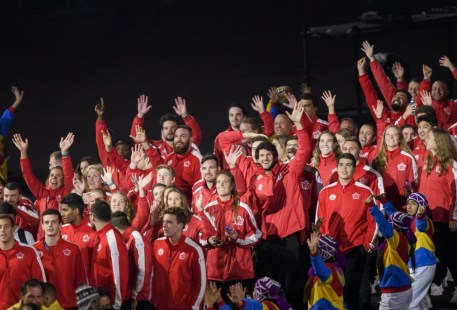 VEP_20190811_41 Équipe Canada à la cérémonie de fermeture aux Jeux panaméricains de Lima, au Pérou, le 11 août 2019. Photo : Vincent Ethier/COC
