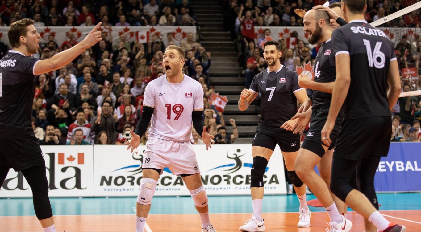 Équipe Canada gagne son match 3-2 contre Cuba au Tournoi de qualification olympique NORCECA le 11 janvier 2019.