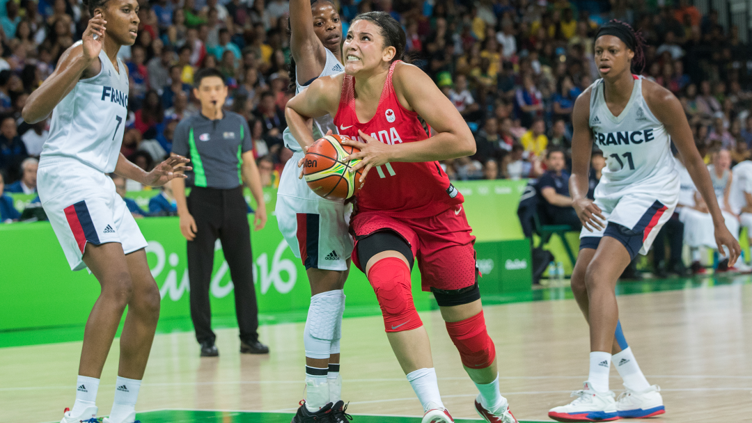 Des joueuses de basketball en action