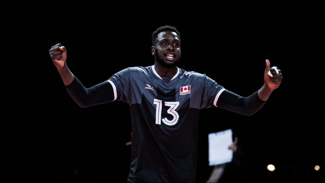 Un athlète de volleyball célèbre